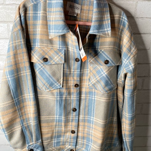 Boston Traders Size XXL Women’s Blue Shirt Trucker Jacket NWT Shacket - Picture 6 of 10